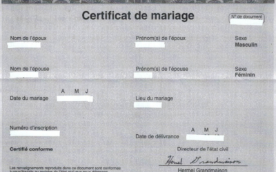 L’obtention d’un certificat de mariage ou acte de mariage au Québec